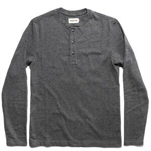 Taylor Stitch The Heavy Bag Henley in Heather Grey